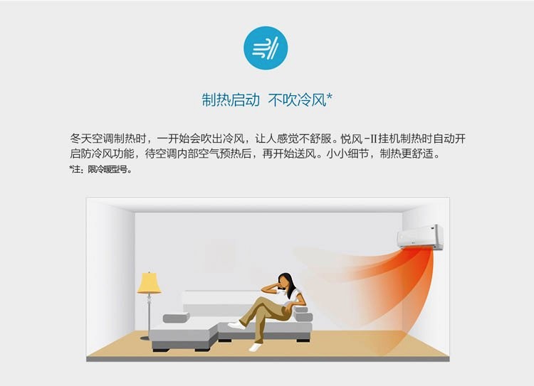 制热启动不吹冷风